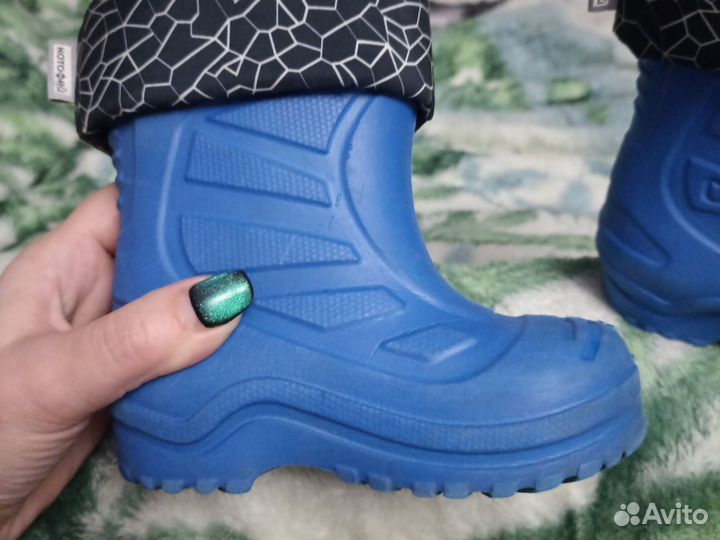 Детские резиновые сапоги эва
