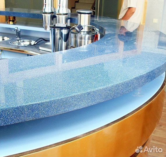 Столешница из искусственного камня с замером