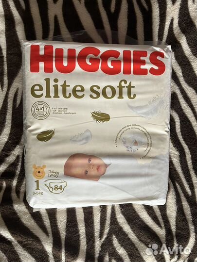 Подгузники huggies elite soft р.1 84 штуки