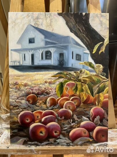 Картина маслом на холсте пейзаж натюрморт