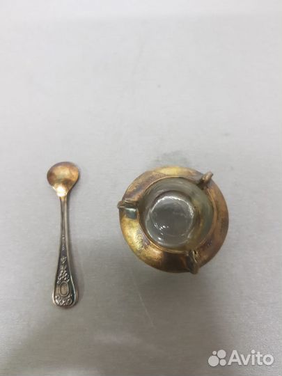 Солонка мельхиор эмали юммет