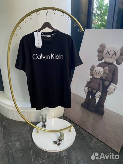 Calvin klein футболка черная лучшее качество