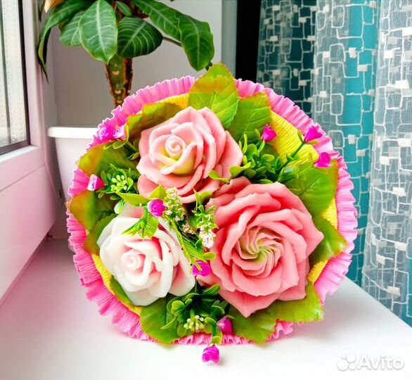 Букет цветов из мыла