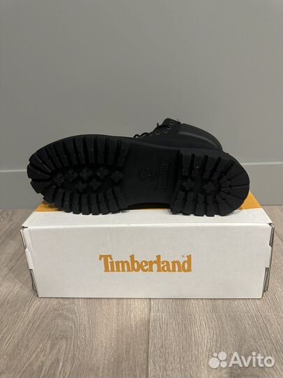 Ботинки черные Timberland мужские без меха