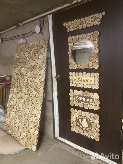 Панно, зеркало, вешалки, таблички из можжевельника