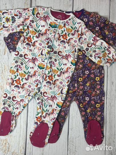 Слипы next новые единороги 0-3 и 3-6 мес 56 62 68