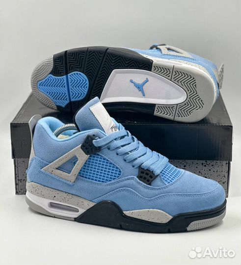 Зимние Nike Jordan 4 Blue с мехом