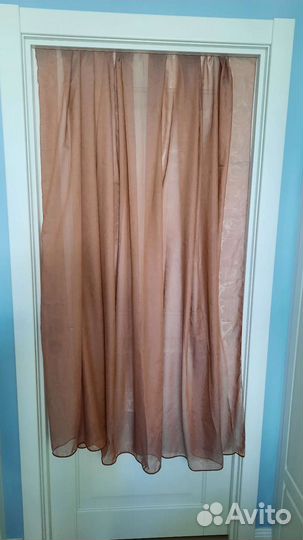 Тюль розовый