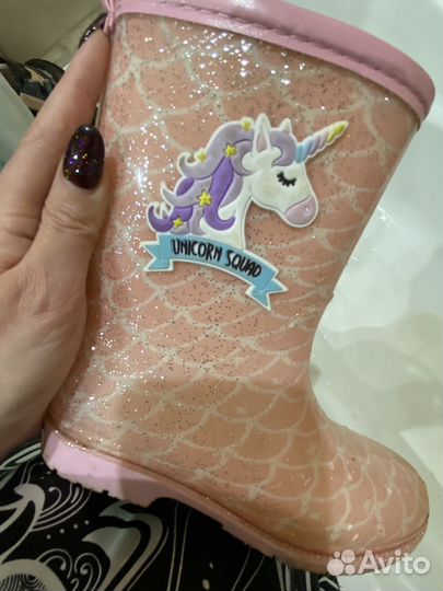 Сапоги резиновые,ботинки для девочки на весну