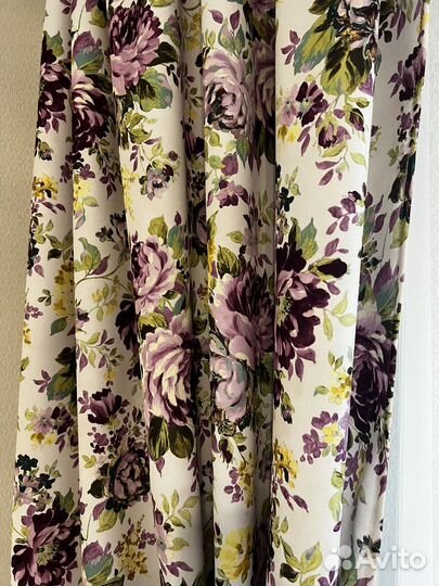 Шторы цветы сирень акварель лента 140*240 - 2 шт