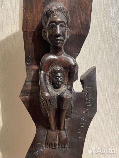 Африканская статуэтка из чёрного дерева. 73 см