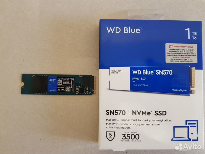 WD Blue SN570 1TB NVMe SSD M.2 2280