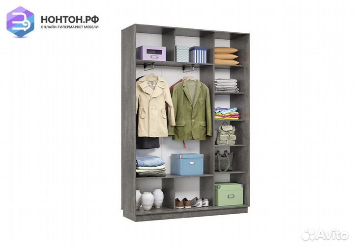 Шкаф-купе двухдверный Аламак бетон