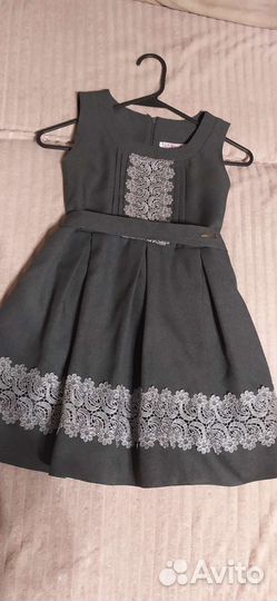 Школьная форма для девочки 128 134 серая