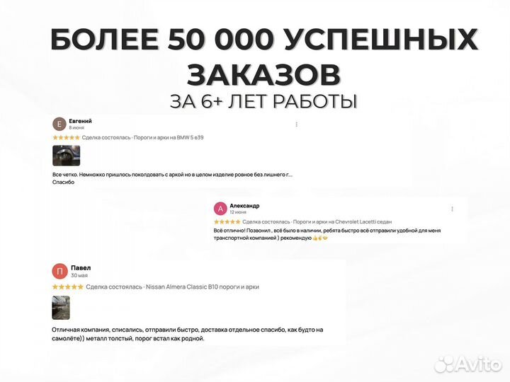 Ремонтные пороги и арки Chevrolet Мытищи