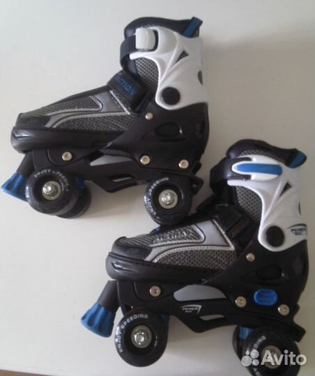 Роликовые коньки детские раздвиж 4-х колесн квады