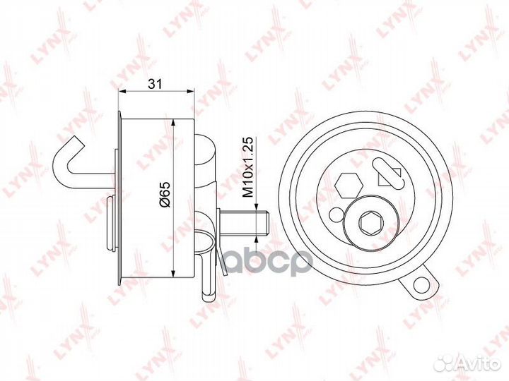 Ролик натяжной ремня грм pb1326 lynxauto