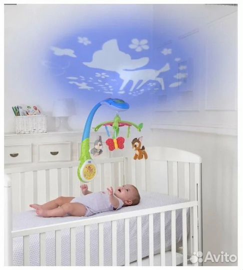 Электрический мобиль с проектором Chicco