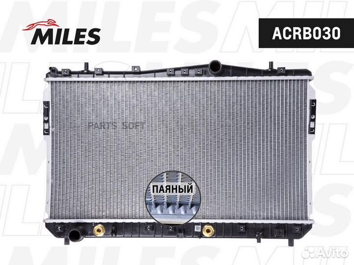 Радиатор (паяный) chevrolet lacetti 1.4-1.8 A/T 04) (nissens 61634) acrb030