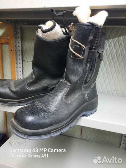 Сапоги мужские зимние кожанные