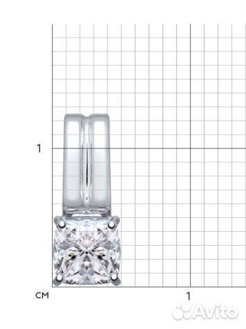 Подвеска sokolov серебро 925 с фианитом Swarovski