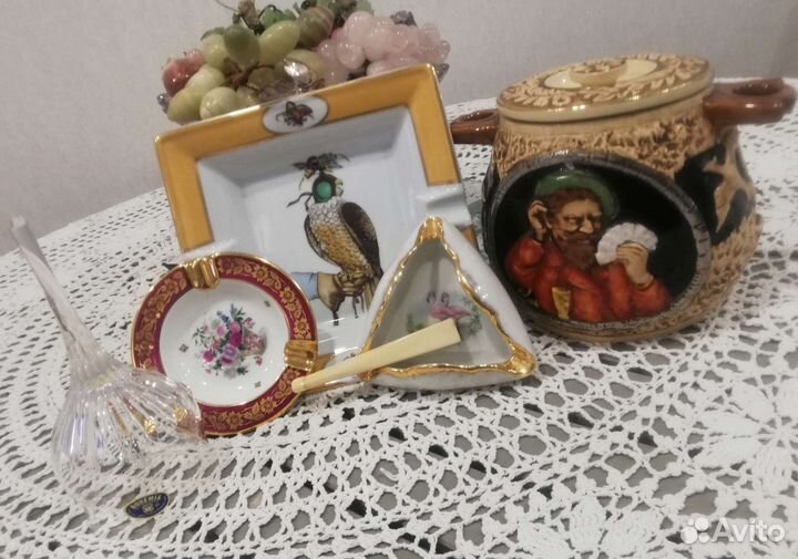 Пепельницы Limoges France,мунштук,табакерка