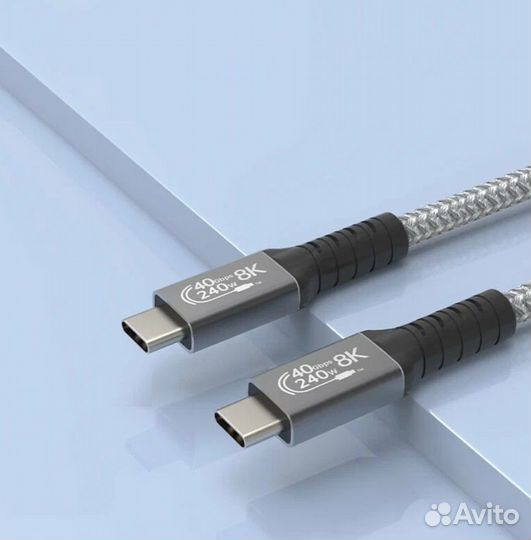 Кабель tubon USB4 Type-C Thunderbolt 4 8K 0.5м