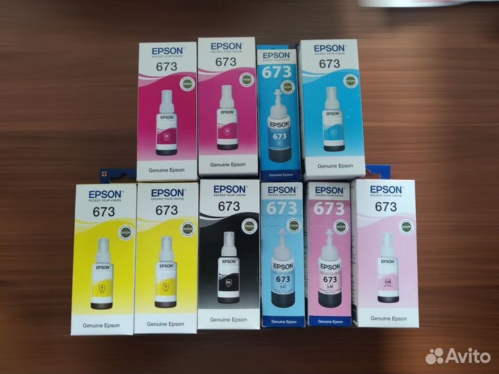 Чернила Epson T673 (оригинал) для L800 / L1800
