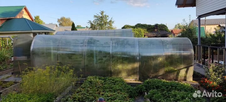 Теплица поликарбонат 1,5х6м, высота 1.7м