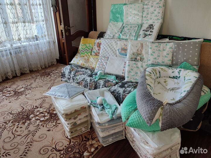 Бортики, детская постель. Кровать. Кокон.Новое