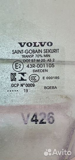 Стекло двери переднее левое Volvo Xc60 B4204T26