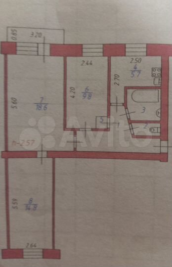 3-к. квартира, 58,9 м², 3/5 эт.