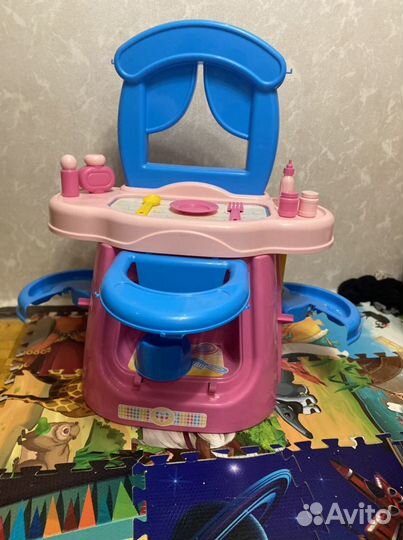 Детский столик/кухня+ пупс
