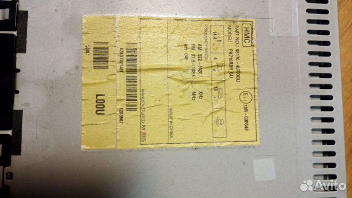 Штатная магнитола на Hyundai solaris 1 бу