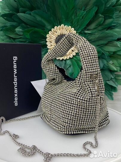 Alexander wang сумка со стразами