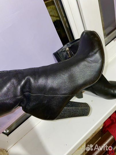 Ботильоны осенние сапоги, натуральная кожа