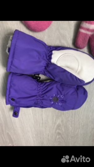 2 пары варежек и шапка 2-4 года