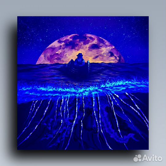 Светящаяся картина акрилом / сюрреализм