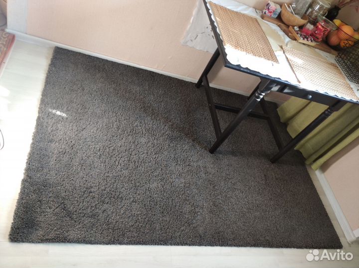 Ковер икеа Одум 133*195 см темно-серый