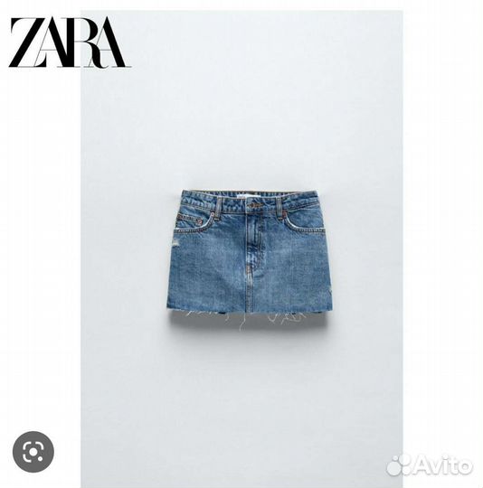 Юбка шорты джинсовые zara