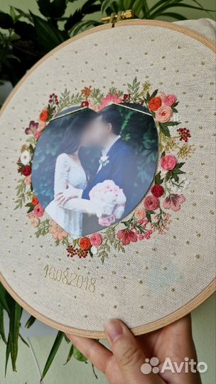 Рамка для фото с вышивкой