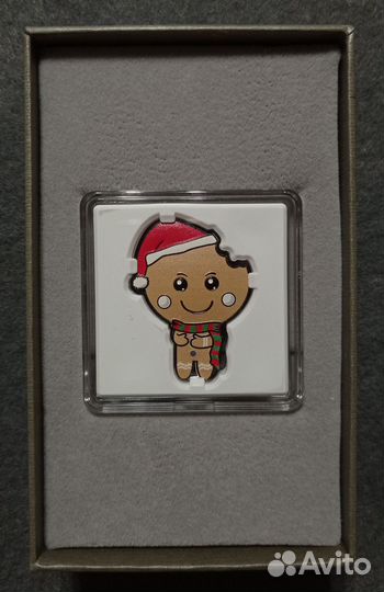 Монета Ниуэ 2021 Пряничный человек Чиби Серебро