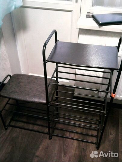 Полка для обуви с сиденьем