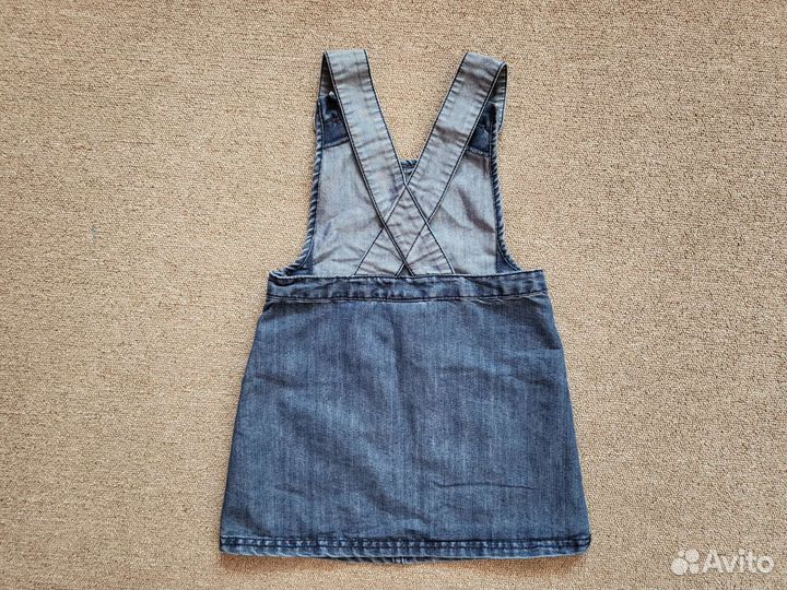 Джинсовый сарафан, рубашка и шорты Next