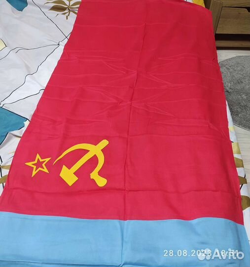 Флаг РСФСР новый с этикеткой