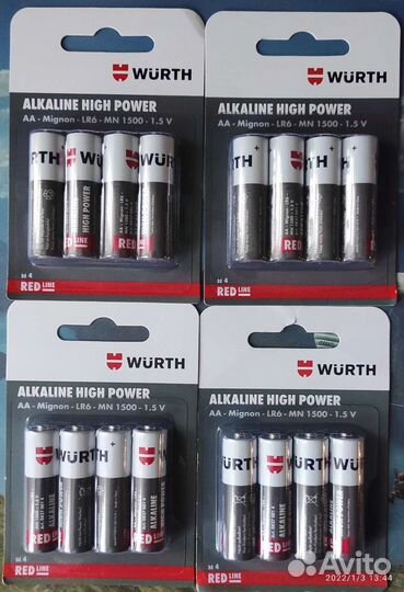 Батарейки Wurth Red line AA/LR6