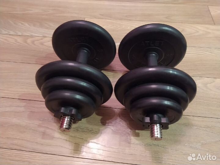 Гантели разборные MBBarbell по 19,5 кг (вес одной)