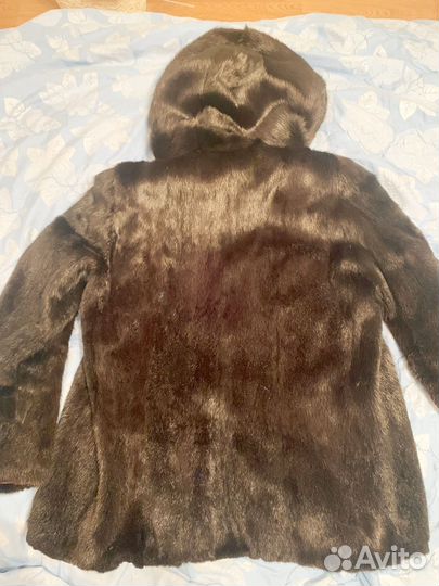 Шуба норковая 46 48 черная автоледи