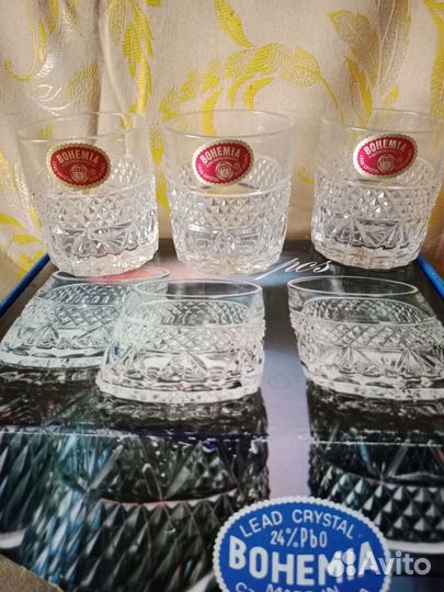 Хрустальные стаканы богемия