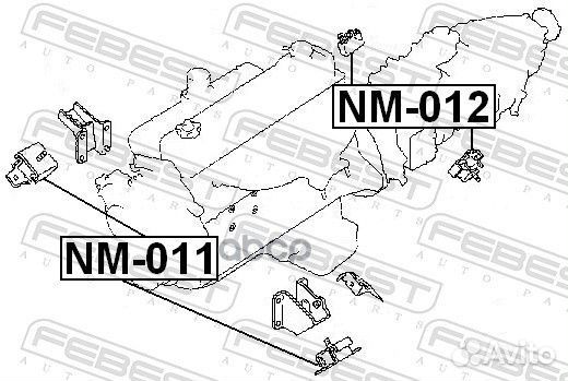 Опора двигателя nissan patrol Y60/Y61 87-06 пер